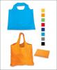 PES / polyesterová skládací nákupní taška 48x42 cm, červená, oranžová a sv. modrá