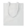 Bílá bavlněná, látková taška, 38x42cm + dl. ucha, 140g., SKLADEM